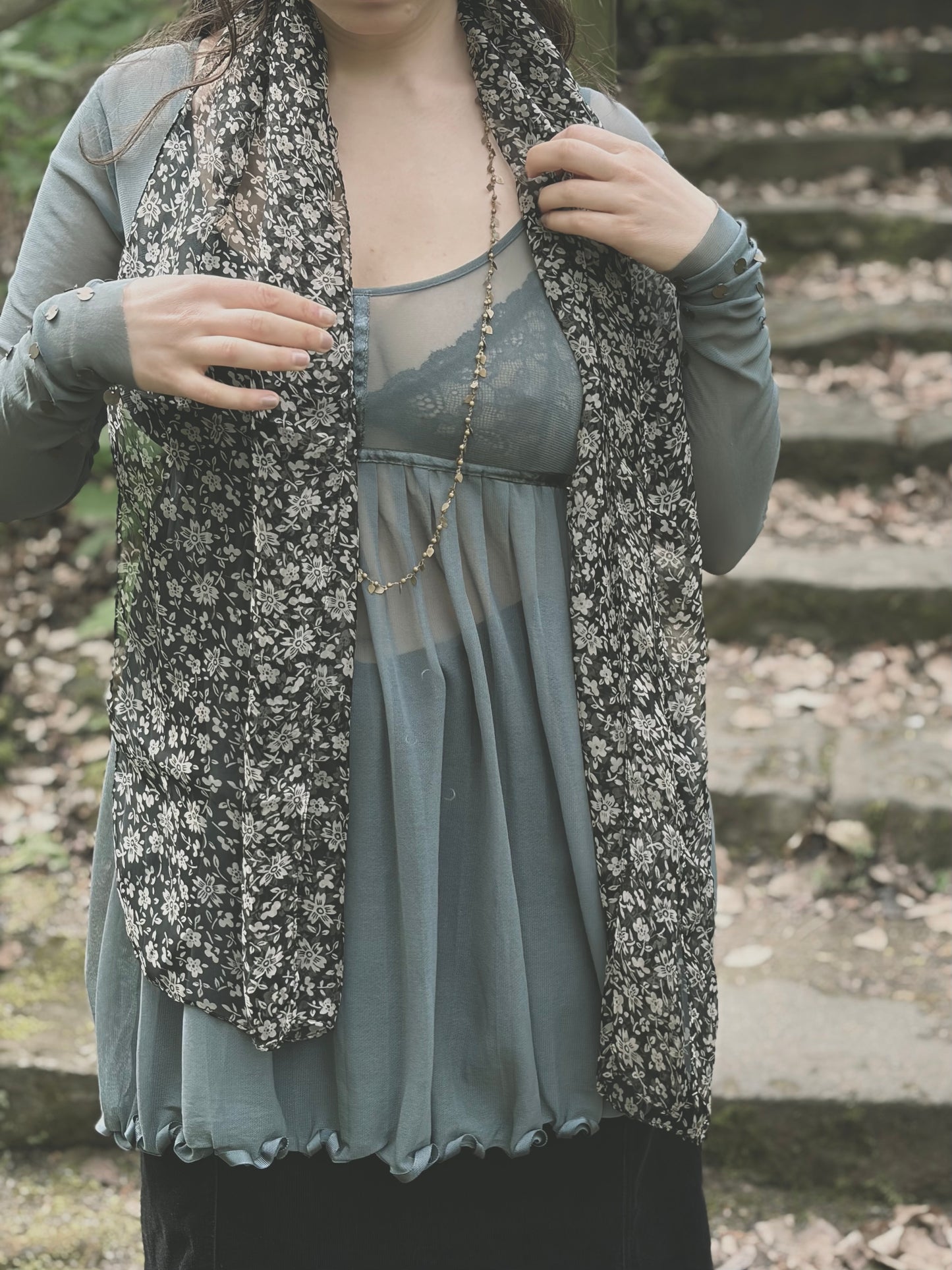 Black Spring Scarf