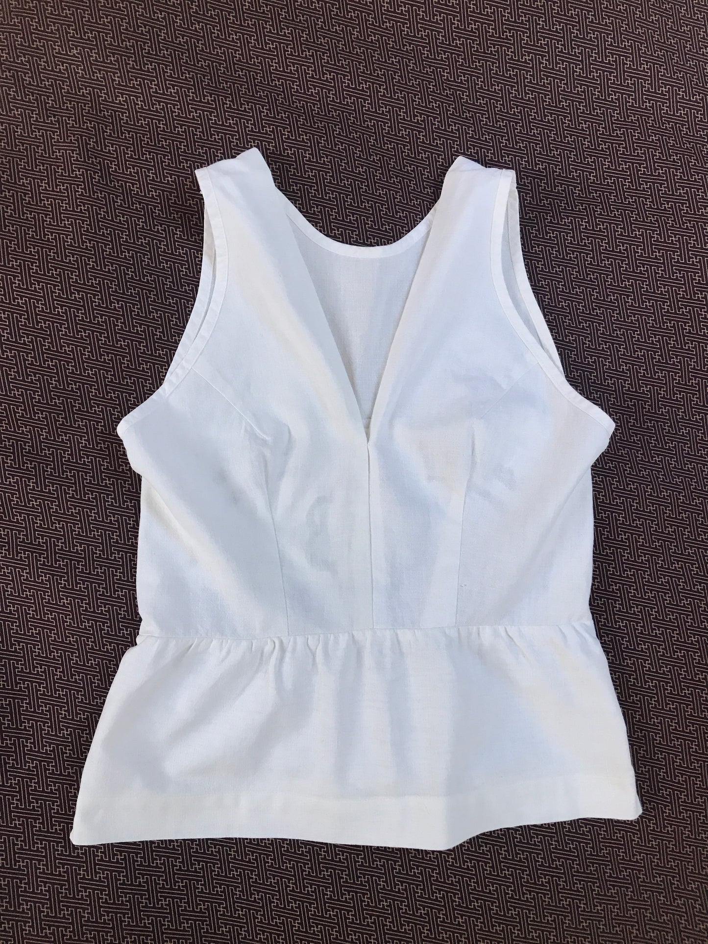 Sleeveless broderie anglaise top